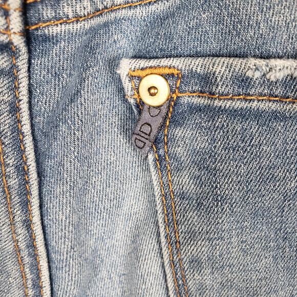 D-ID New York Destroyed Medium Wash Blue Denim Skinny Jeans Women's Size 26 - Picture 8 of 11